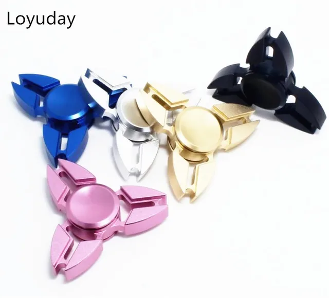 Новый Металл Tri-Spinner Игрушка Непоседа EDC Руки Счетчик Вращения Долгое Время Анти-Стресс Игрушки 5 Цвета Высокого качества