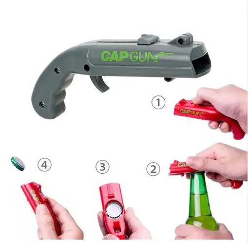 

Firing Cap Gun Creative Flying Cap Launcher Bottle Beer Opener