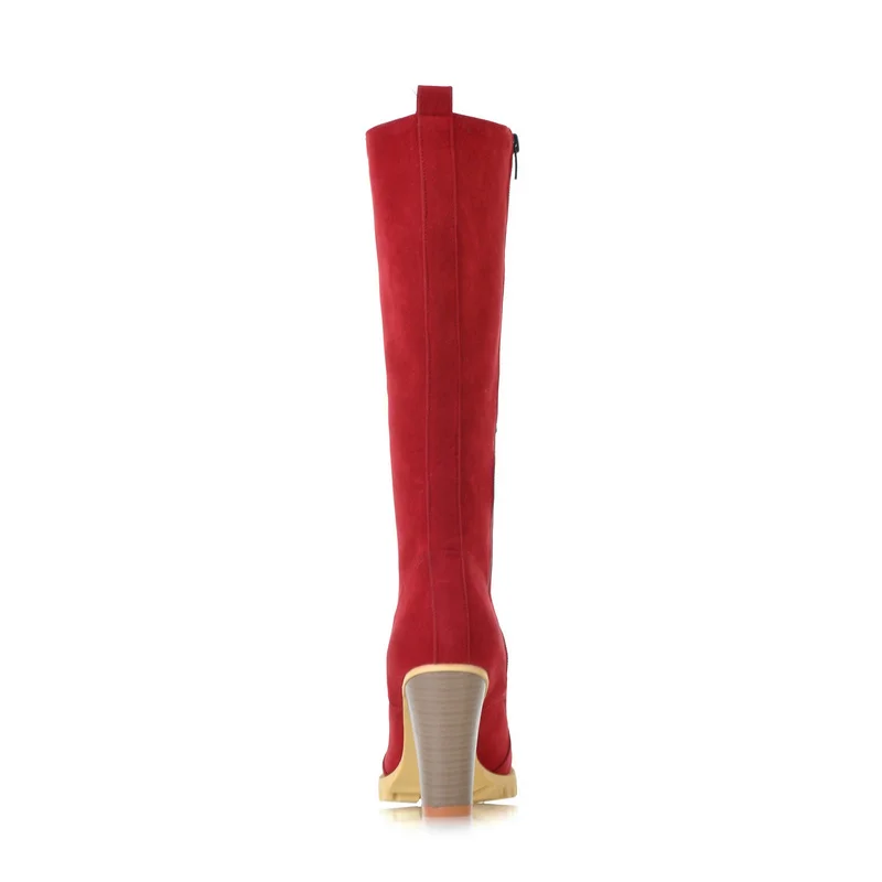 KARINLUNA/размеры 34-40; женская обувь на высоком каблуке-шпильке в британском ретро-стиле на платформе женские модные вечерние зимние сапоги для верховой езды