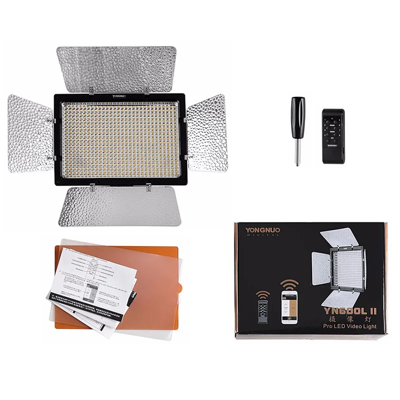 YONGNUO YN600 II LED Видео свет 5500K 2 4G Беспроводная синхронизация поддержка телефонного