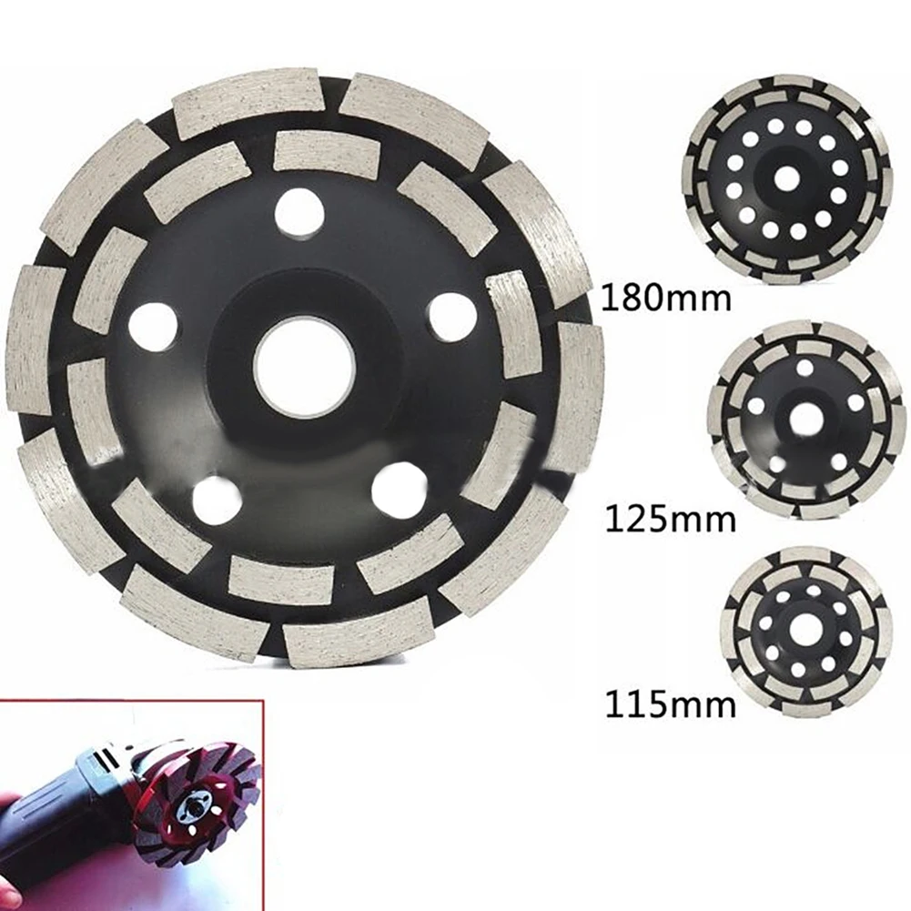 Двойной ряд алмазный шлифовальный стаканчик Алмазный сегмент диск металлический шлифованный абразивный шлифовальный диск колодки 115 мм/125 мм/180 мм