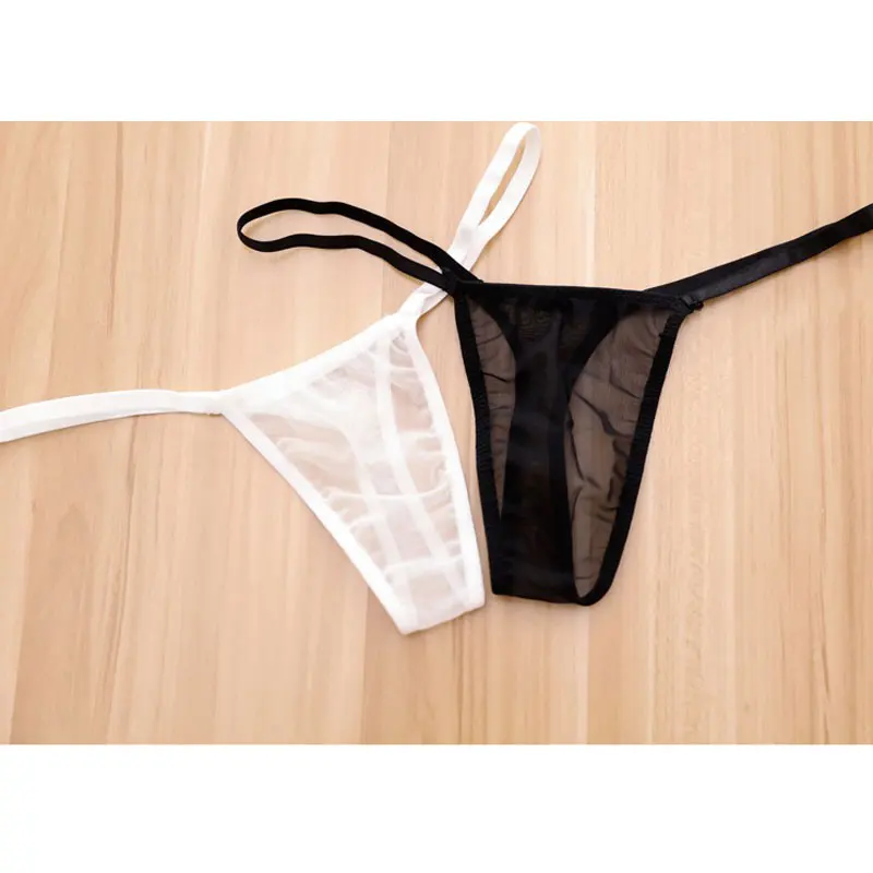 Sexy Women Plus Size Mesh low-Rise Transparent G-string Panties G string Micro Thong Knickers Smooth Briefs F7 | Женская одежда