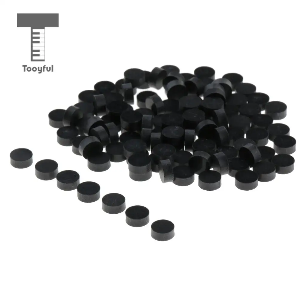 100pcs Black Guitar Dots White Mother of Pearl Shell Fingerboard Dots With Inlay for Guitars Ukuleles Mandolin Fingerboards