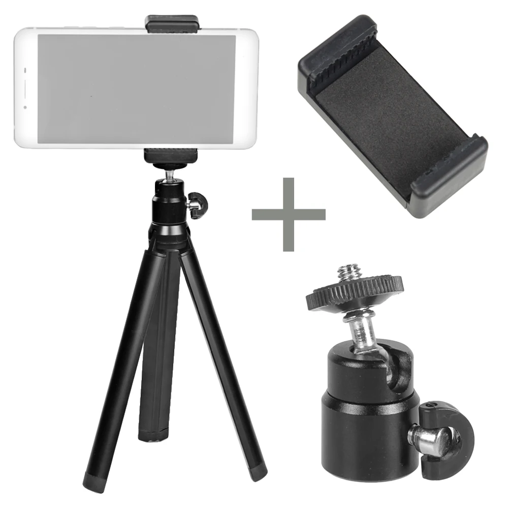 Mini Tripod Monopod with Holder Mount Portable Camera Selfie Tabletop