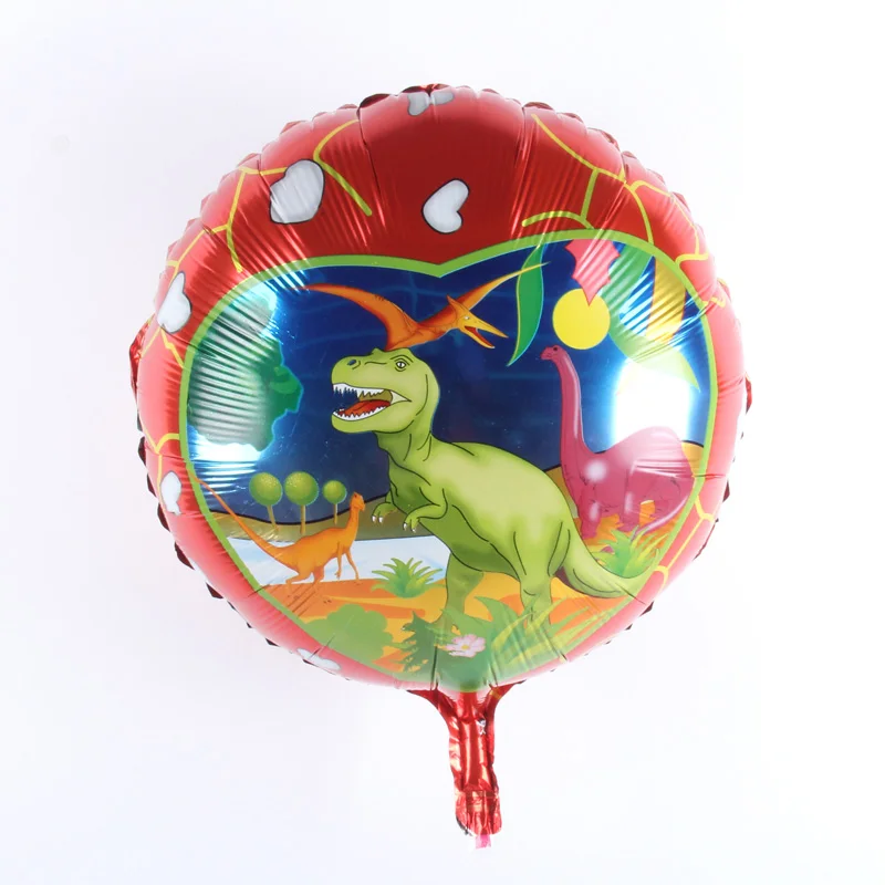 16pcs/lot Jungle theme party Dinosaur Cake Topper DIY cake Decoration Baby Shower Birthday party supplies Cake flag - Цвет: 18inch ballon1X 1pcs