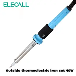 ELECALL ESI-C40 США Plug 220 В 40 Вт Homoiothermic Прочный Электрический Утюг пистолет Сварка паяльник инструмент с индикатором