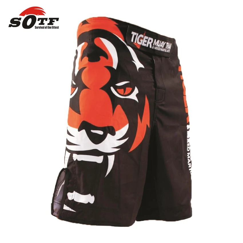 Шорты SOTF Tiger Muay Thai MMA для бокса боев Sanda ropa boxeo bermuda pantalones cortos mma кикбоксинга борьбы |