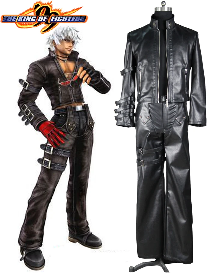 King of Fighters 99 K DASH Black Cosplay Costume Tailor Madein Game