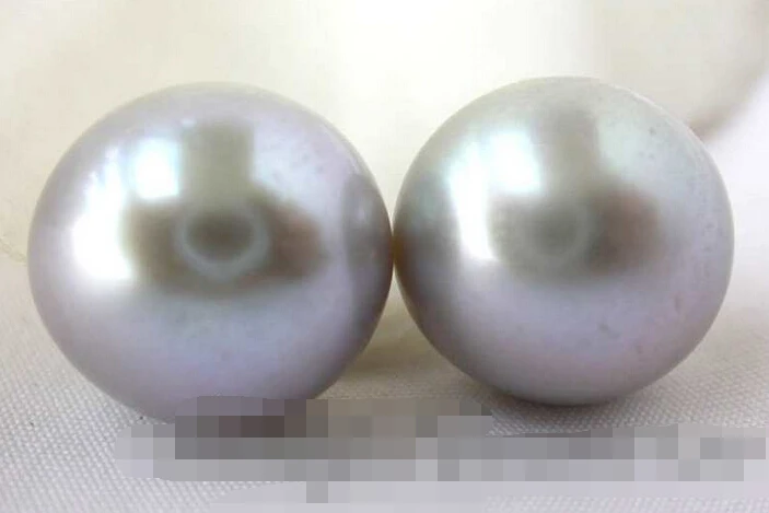 

hot sell new - free shipping 12791 gray round freshwater pearl stud earring