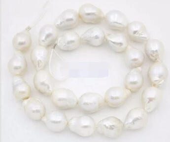 

shitou 00660 15" long 11mm-12*16-17mm natural white baroque keshi pearl stone loose beads