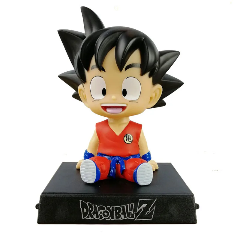 Dragon Ball Z Goku Krillin Car Decoration Shaking Head Doll Phone Bracket Dragon Ball Action Figure Doll Toy Japanese Anime