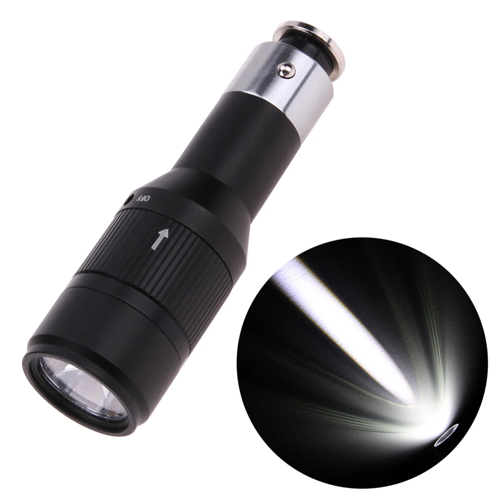 

Rechargeable Q5 LED Flashlight Car Vehicle Charging Mini Pocket Torch Light 1 Mode with Built-in Car Charger