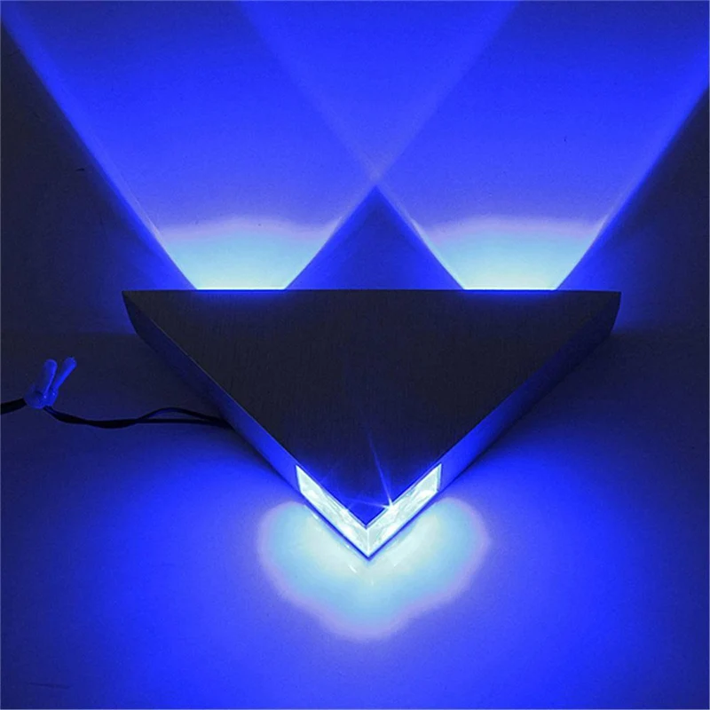 

3W Aluminum Triangle LED Wall Lamp AC85-265V High Power LED Modern Home Lighting Indoor And Outdoor Decoration Light P10