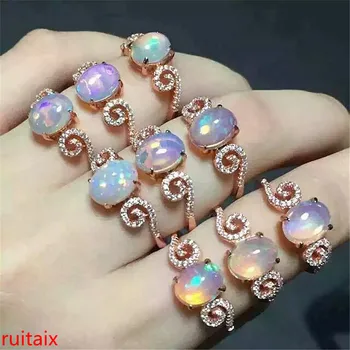 

KJJEAXCMY fine jewelry 925 sterling silver inlaid with natural stone elliptic oppa stone jewelry gem. WSgh