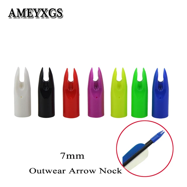 30pcs Archery Arrow Nock For ID7.0mm Arrow Shaft Outwear Arrow Tails
