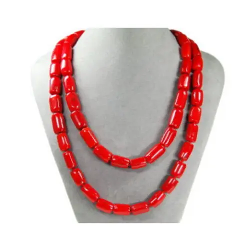 

Beautiful necklace made of corals in cylinder form 50 long
