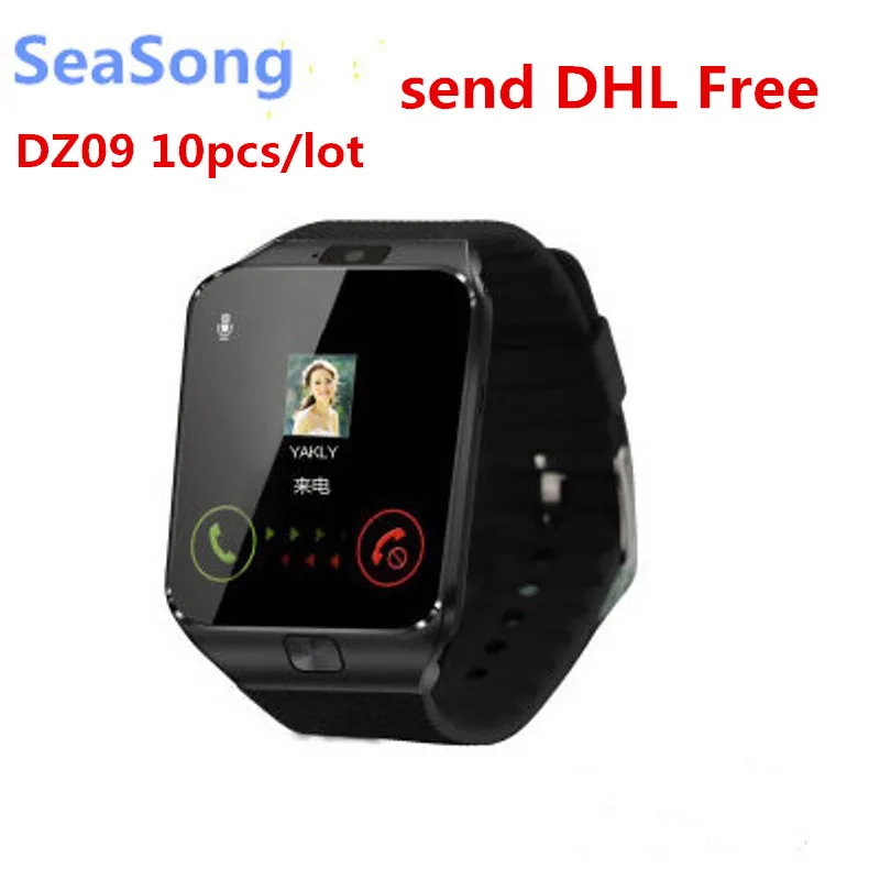 DHL 10 шт./лот DZ09 Смарт-часы для Apple android телефон Поддержка SIM/TF карты MP3 smartwatch с камерой анти-потеря pk gt08 A1
