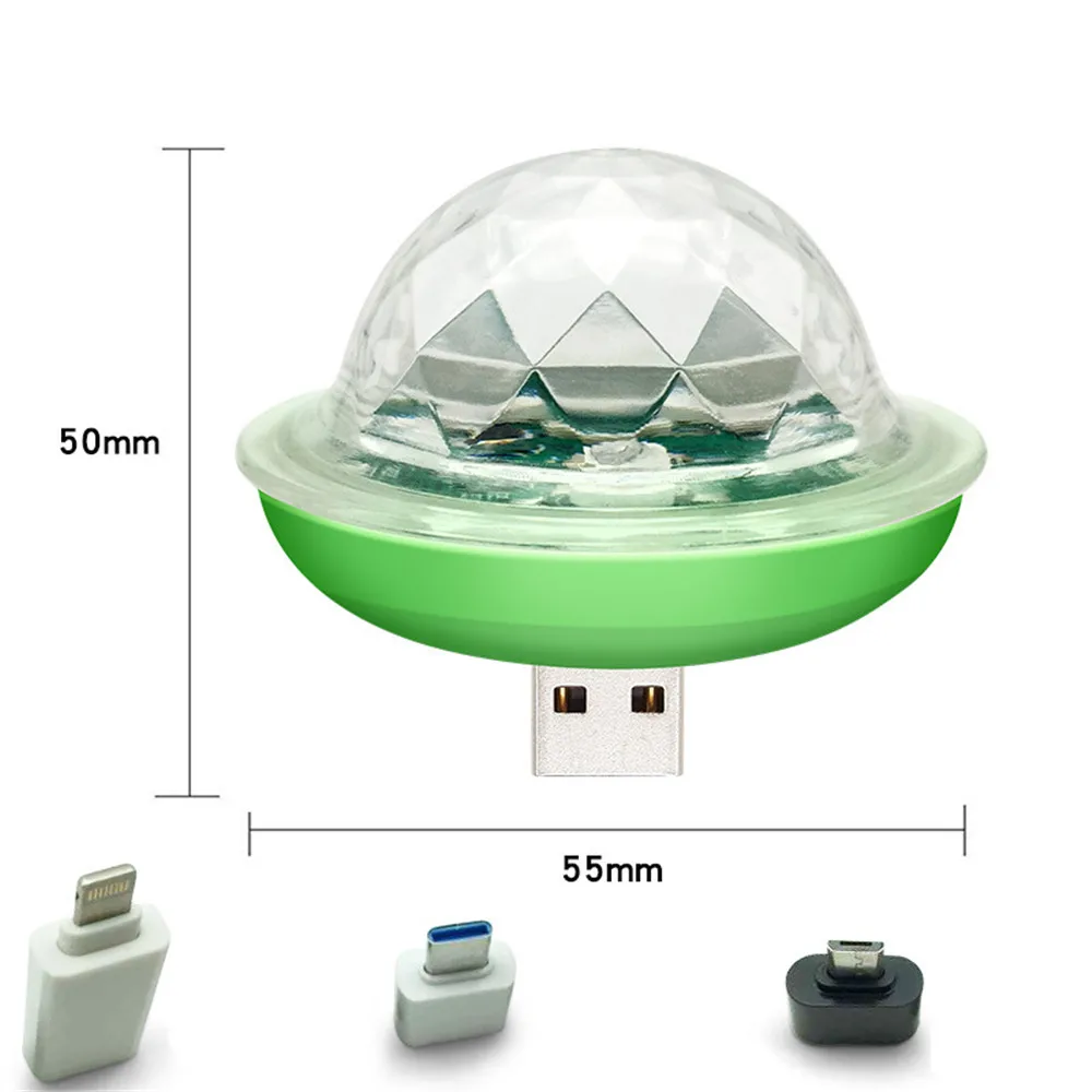 Миниатюрный USB светильник для вечевечерние диско RGB волшебный хрустальный шар