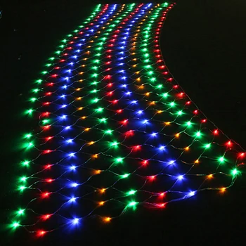 

BEIAIDI 4.5X1.5M 300 LED Christmas Net Mesh LED String Light Outdoor Wedding Holiday Window Net Fairy LED String Light Garland