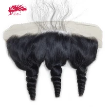 Ali rainha cabelo brasileiro onda solta 13x4 fechamento frontal do laço orelha a orelha pré arrancado com o cabelo do bebê remy cabelo humano parte livre