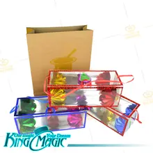 Появляющийся Цветок коробки король Волшебные трюки игрушки-реквизиты электронная почта видео к вам