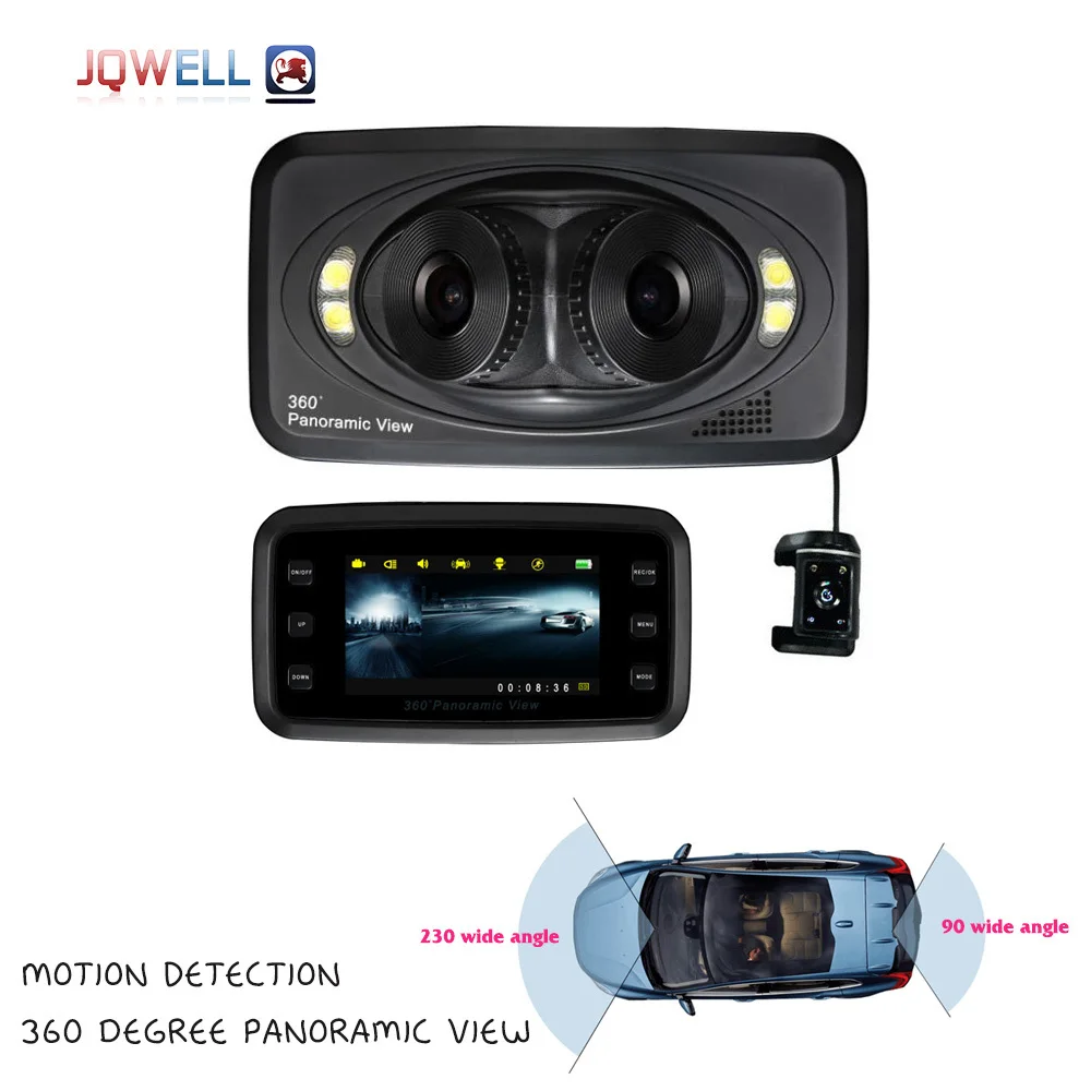 360 degree 720p Car Camera three 3 lens Car DVR recorder HDMI G SENSOR