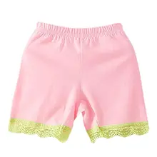 Карамельный Цвет безопасности; детские летние шорты; кружевное нижнее белье, лосины для девочек; боксеры короткие трусы шорты Плавки