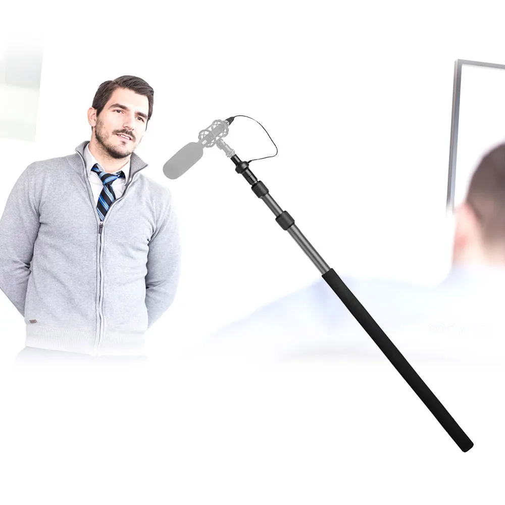 

BOYA BY-BP25 Boom Pole with Internal XLR Cable for Shotgun Microphone Holder Boom Arm Extend 8.2ft for Broadcast / TV and Films