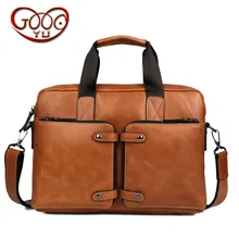 High grade wax font b leather b font briefcase font b leather b font font b