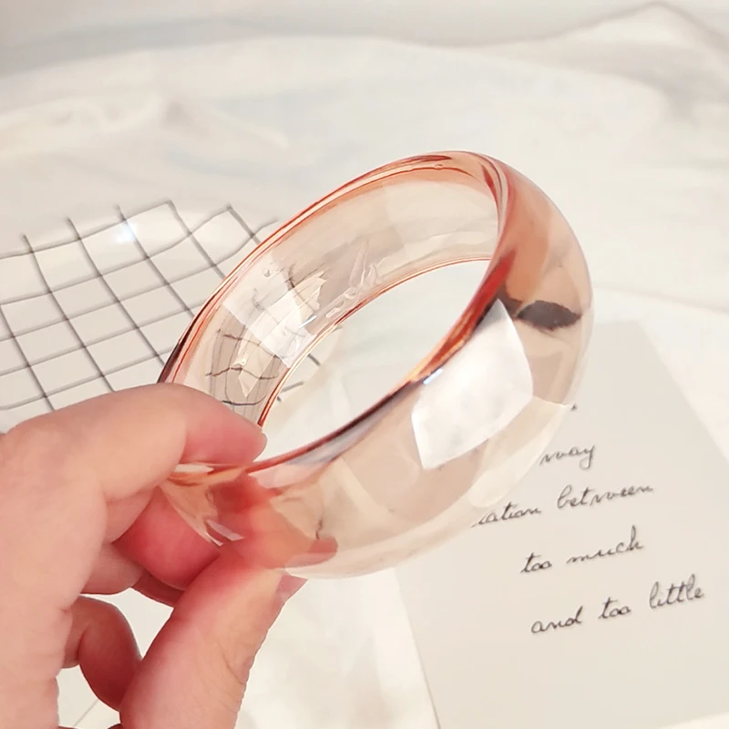 Trendy Resin Cuff Fashion Women Bracelet and Bangles Bling Color Acrylic Wide Geometric Bangle For Girl Charms New Jewelry 2019 (2)
