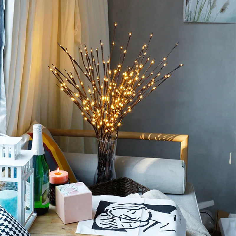 2018 New Modern Branch Lamp Floral Light 20LED AA Battery Powered Willow Branch Fairy Light Vase Coffe Bar Wedding Holiday Decor (9)