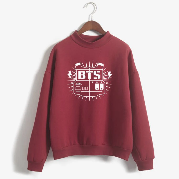 BTS 5Colors Korean Style K Pop Women Hoodies Sweatshirts Print Letter BTS Hoodies Outwear Hip-Hop Bangtan Boys Jimin Clothes Hoodies