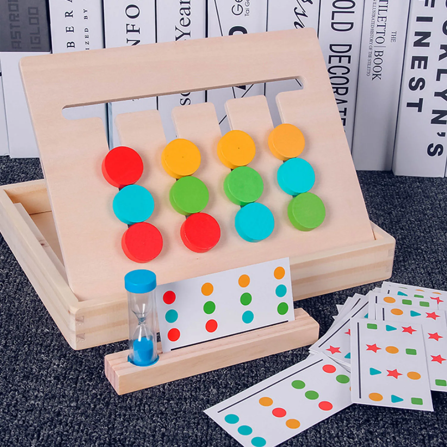 Смешные деревянные цветные формы, соответствующие логической логике, обучающие игрушки для детей, подарок для маленьких мальчиков и