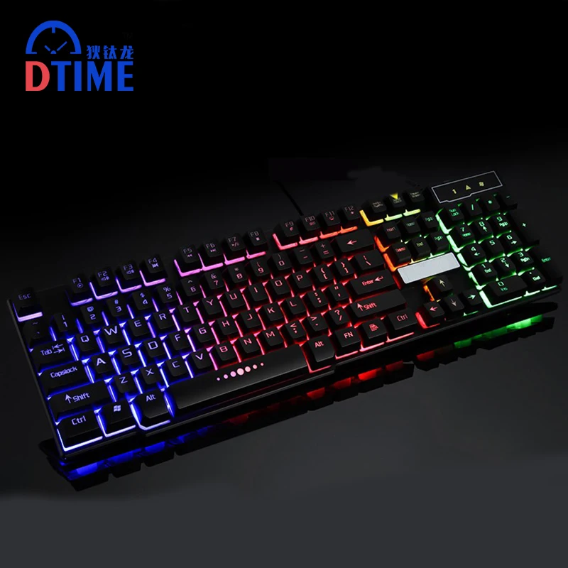 DTIME USB Wired Computer PC Keyboard with backlight Gaming