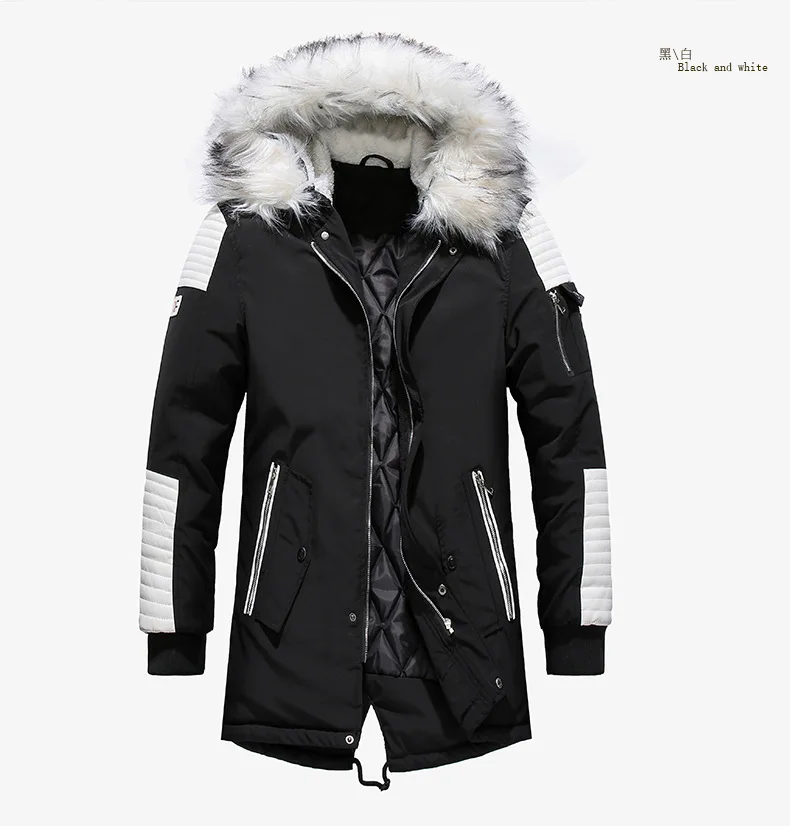 HEaNata Парка мужская Толстая длинная теплая зимняя куртка мужские парки модная деловая верхняя одежда на молнии с капюшоном теплое пальто Veste Homme топы для мужчин