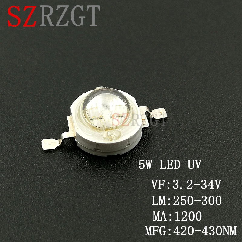 

10pcs/lot 420-430NM deep uv led 5W chip original led diode 100% guranteed 45mil chips
