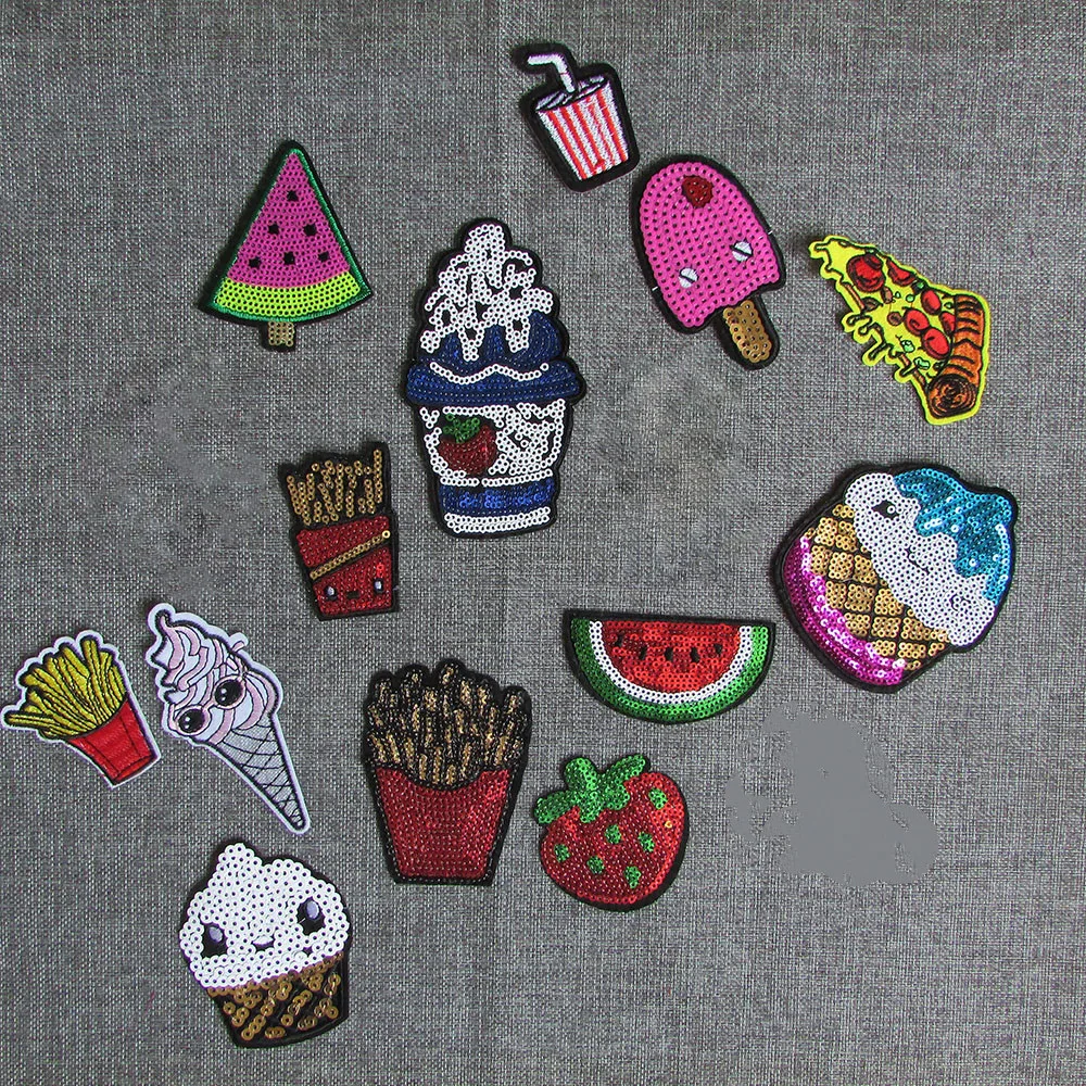 

Fashion fruit patch hot melt adhesive applique embroidery DIY clothing accessory patches stripes Craft supplies C412-C2041