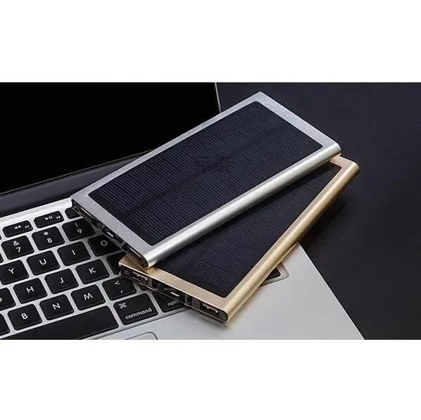  Newest  Dual USB Portable slim Solar Power Bank sun External Backup sun Charger Battery Power Supply For iPhone 6 6s 6plus S6 
