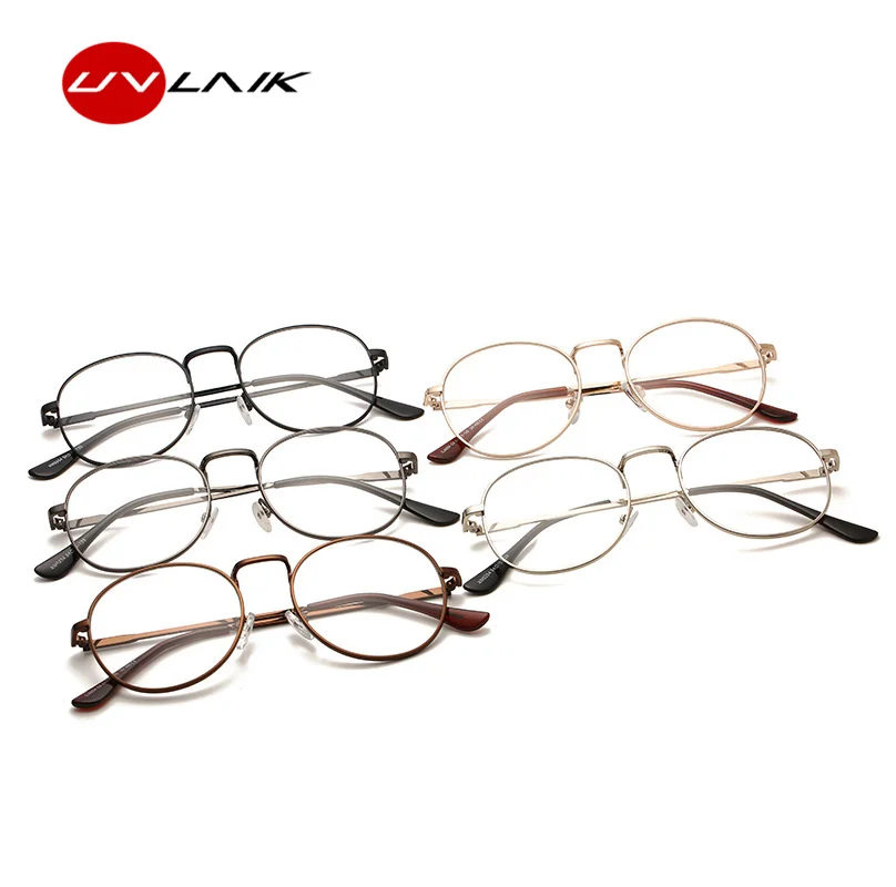 UVLAIK, круглые прозрачные линзы, оправа для очков, Женские винтажные прозрачные оптические оправы для очков, металлический круг, женские золотые очки