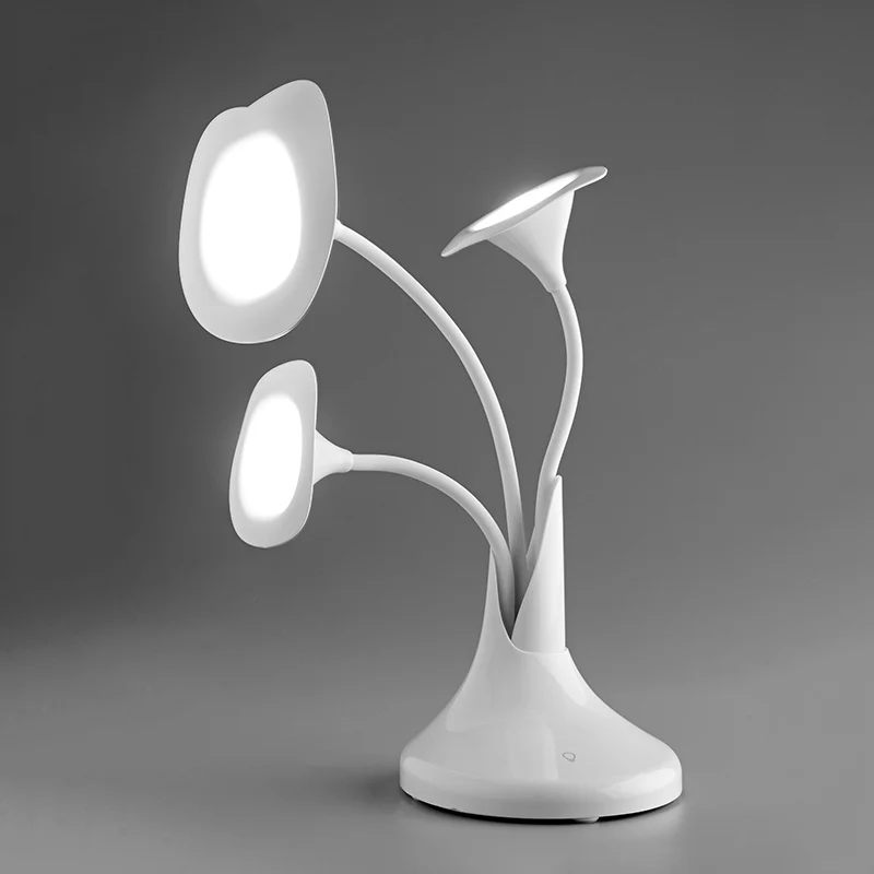 

Creative Morning Glory LED Desk Lamp Touch Sensor Rechargeable Table Lighting Eye Protection Bedside Bedroom Study Reading Light