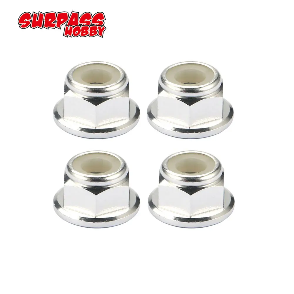 

SURPASS HOBBY 4Pcs Aluminum Nylon Nut M4 For 1:10 Upgrade Parts Profile Connectors Tools