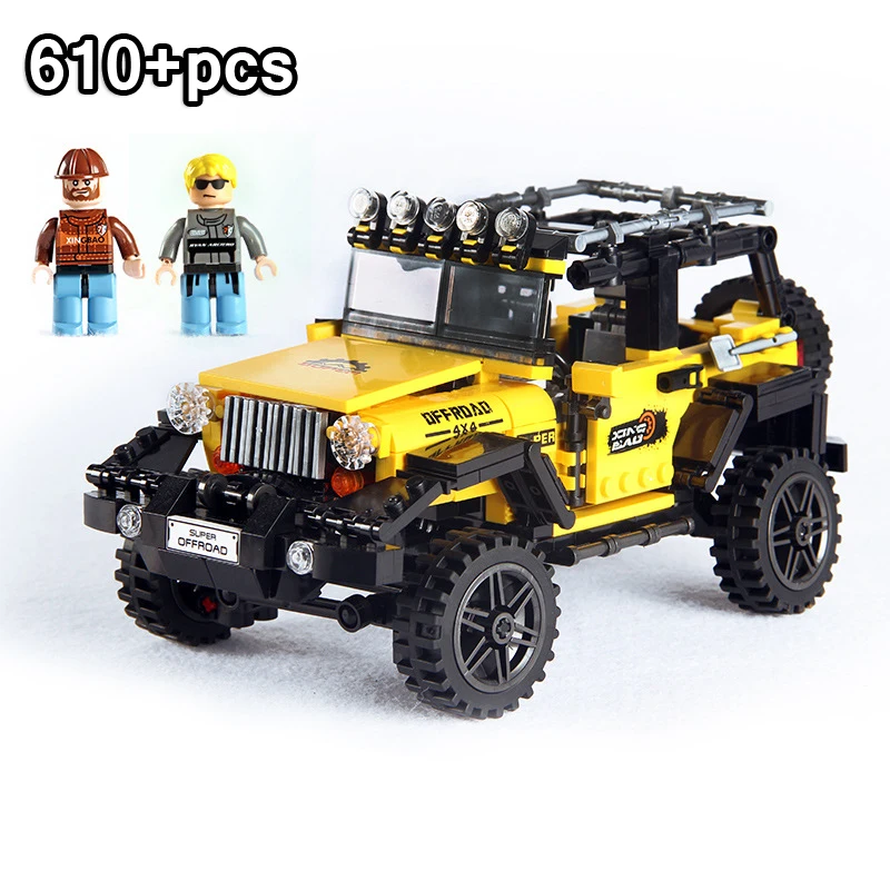 

610pcs Offroad Adventure Set Building Blocks Car Series Bricks Compatible LegoINGS technic Educational Toys For children Gift