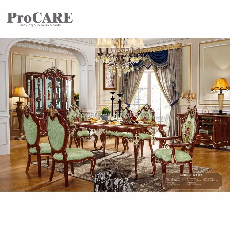Популярный сверхмощный белый высокий мраморный деревянный обеденный стол и стулья-6015