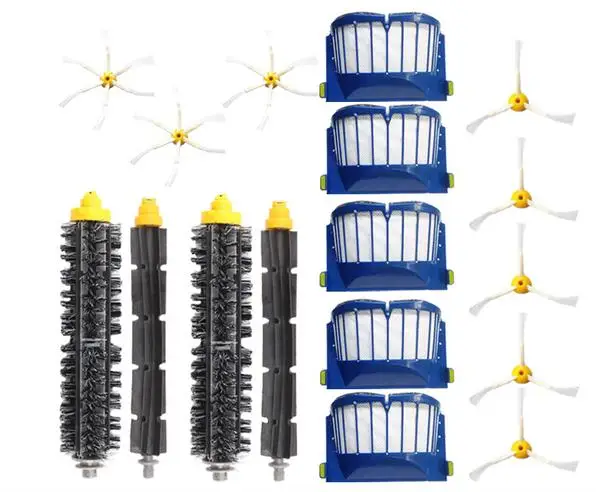 

17pcs/lot AeroVac Filter +side brush kit for iRobot Roomba 600 Series 595 620 630 650 660 Vacuum Cleaner Accessories replcaement