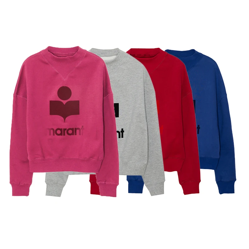 

2018 Woman MOBY SWEATSHIRT Inset crew neckline with ribbing Drop Shoulder Banded hem Cotton Pullovers Letters detail