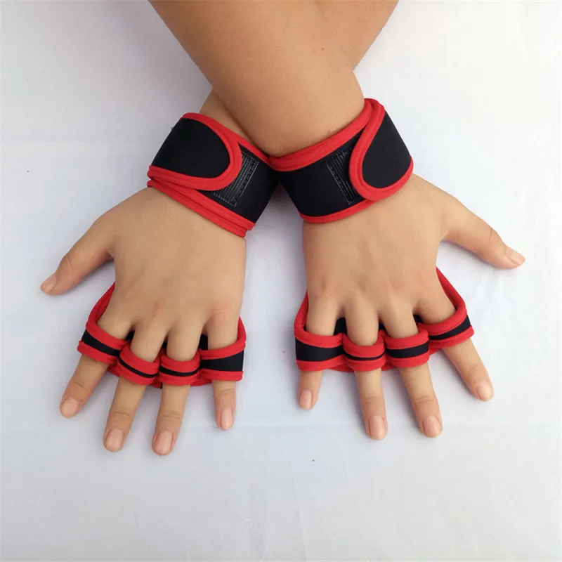 Weight Lifting Gloves Wrist Support Fitness Cross Training Hand Guards Powerlifting Silicone Padding Non-slip Breathable Gloves