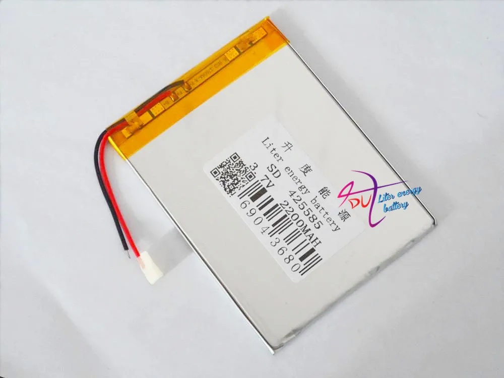 

Liter energy battery 425585 3.7V 2200mAh Li- Polymer Rechargeable battery For E-book phone Power Bank Tablet PAD LAPTOP
