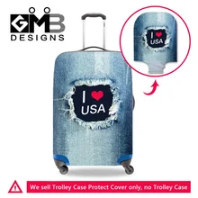 Джинсовый защитный чехол для багажа с надписью для путешествий 18-30 дюймов, чехол на колесиках, Эластичный пыленепроницаемый чемодан, защитный чехол