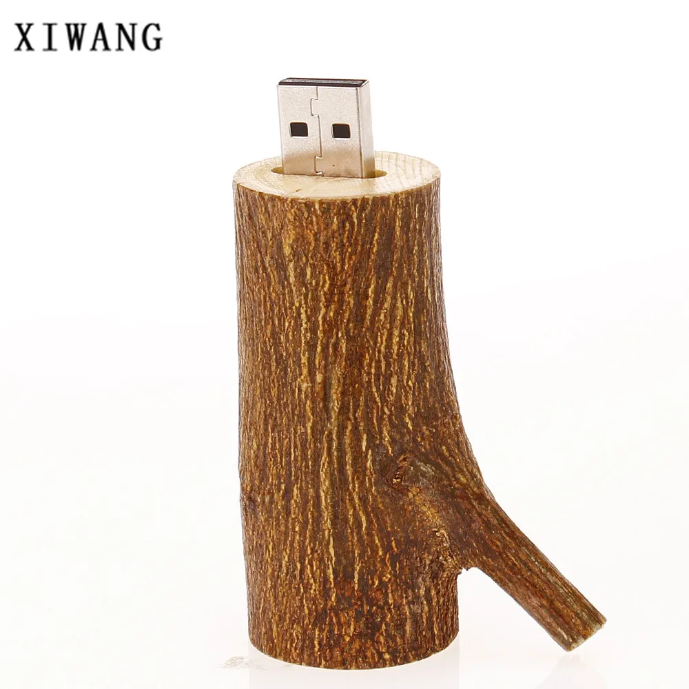 Дешевый Новый USB флеш накопитель из натурального дерева ветка usb memory stick pendrive 2,0 4 ГБ 8 ГБ 16 ГБ 32 ГБ флеш накопитель 64 ГБ 128 ГБ свадебный подарок