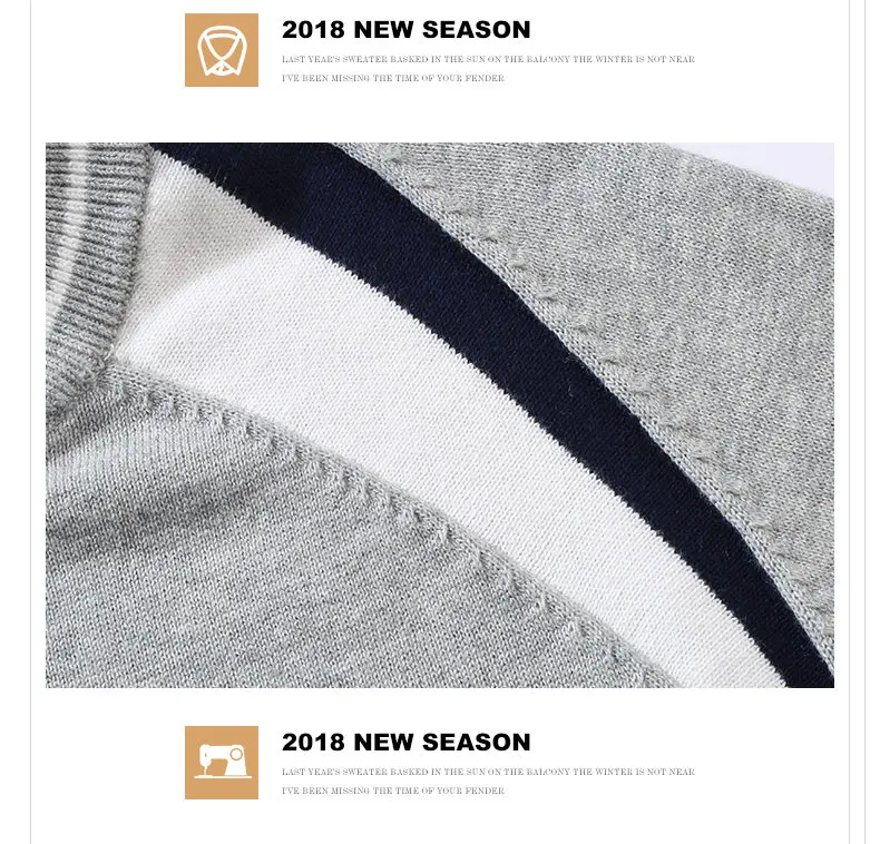 2019 Autumn Contrast Color Sweater Men O-Neck Cotton Knitted Pullover Men Winter Fashion Korean Style Striped Mens Sweaters Male 15